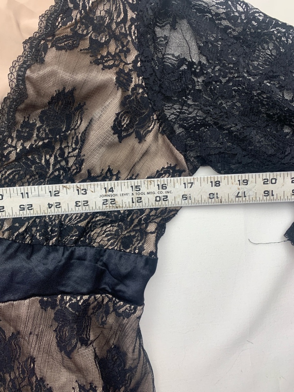 y2k Forever 21 size large Satin black lace witchy boho bell sleeve - Picture 7 of 10